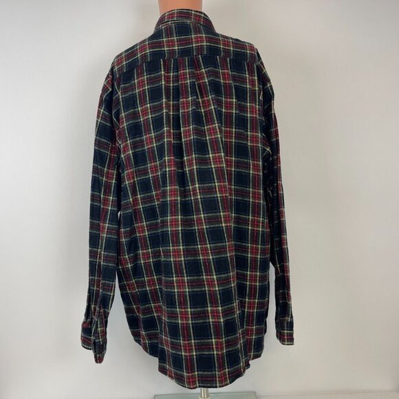 LL Bean Scotch Plaid Flannel Shirt Mens Size 2XL Button Down Multi Color - Picture 3 of 4